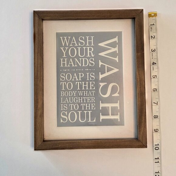 NWT Rustic Bathroom Wall Décor Sign - Picture 3 of 4